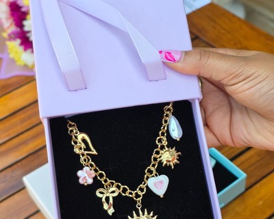 Chain pendant love ❤️ layered